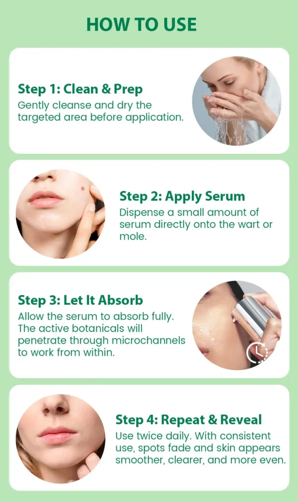 Oveallgo® Korean DermaClear Reedle Shot 100 Wart & Mole Eraser Serum
